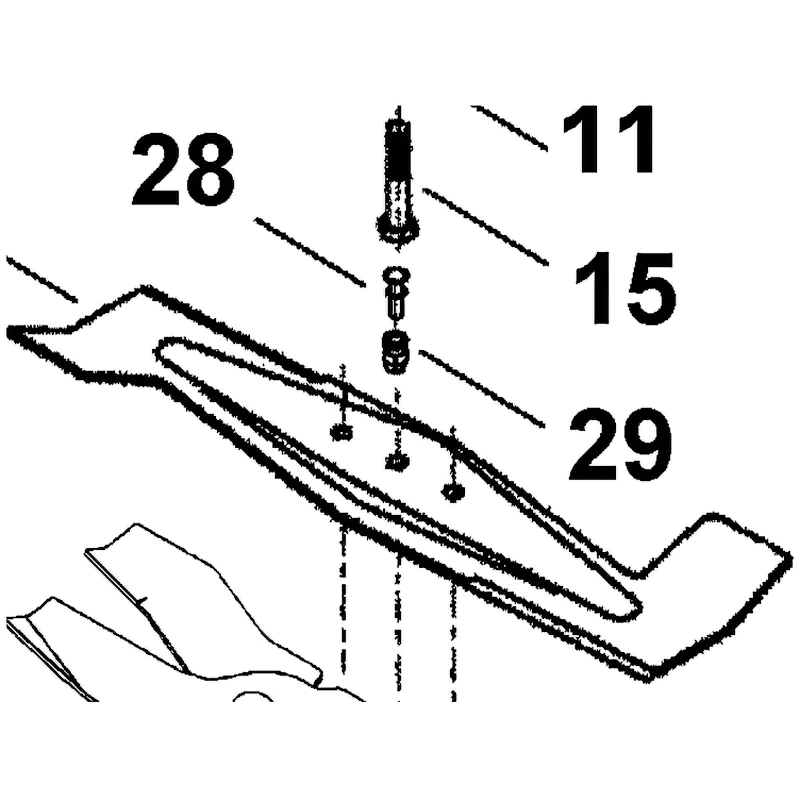 Нож с закрылками STIHL ME-445/455M. MA-450, 61227020101