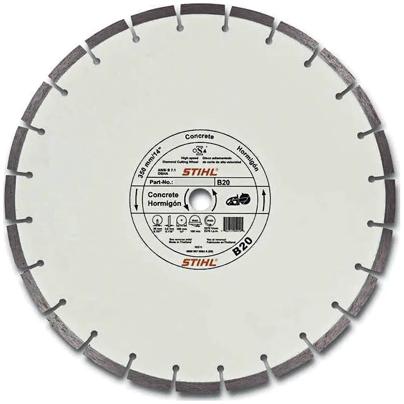Алмазный диск STIHL D-B60 по бетону 350 мм, 08350907047