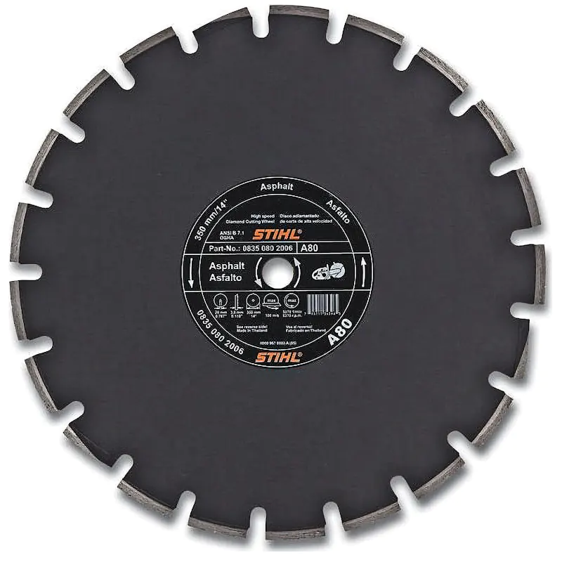 Алмазный диск STIHL 350 мм А80, 08350801007