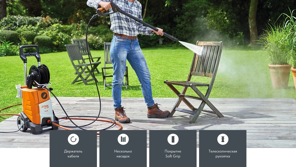 STIHL RE 130 PLUS мойка высокого давления STIHL RE 130 PLUS мойка высокого давления